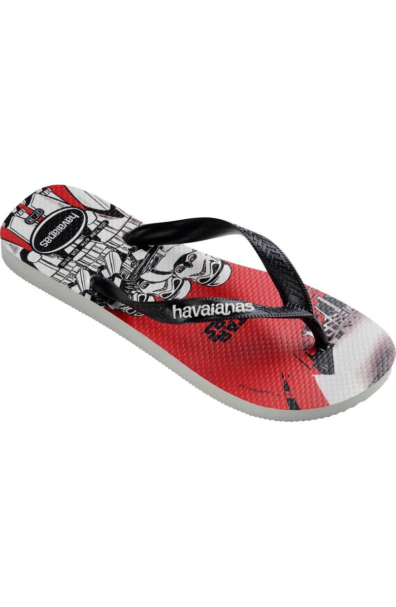 Havaianas Star Wars Flip Flop, Main, color, White/ Black