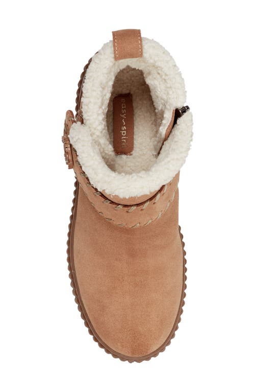 Easy Spirit Brendan Faux Fur Trim Bootie In Brown