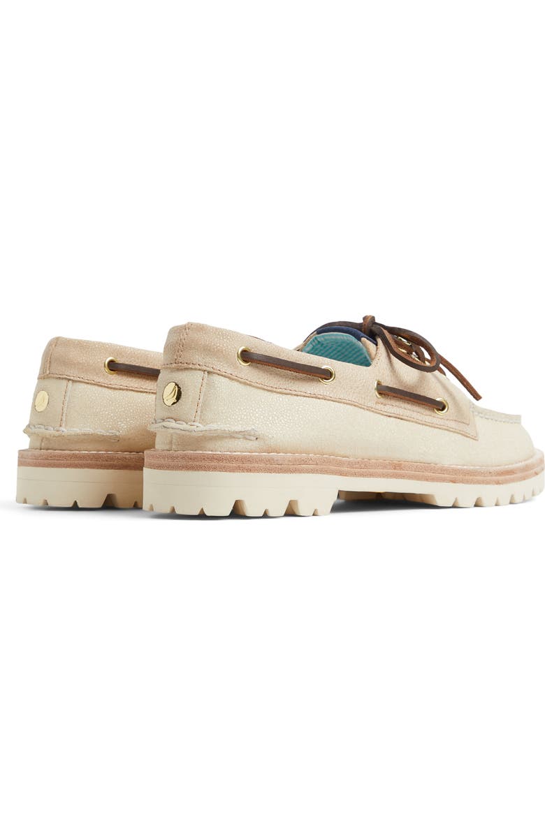 Sperry Authentic Original<sup>™</sup> 3-Eye Lug Sole Boat Shoe, Alternate, color, Medium Beige