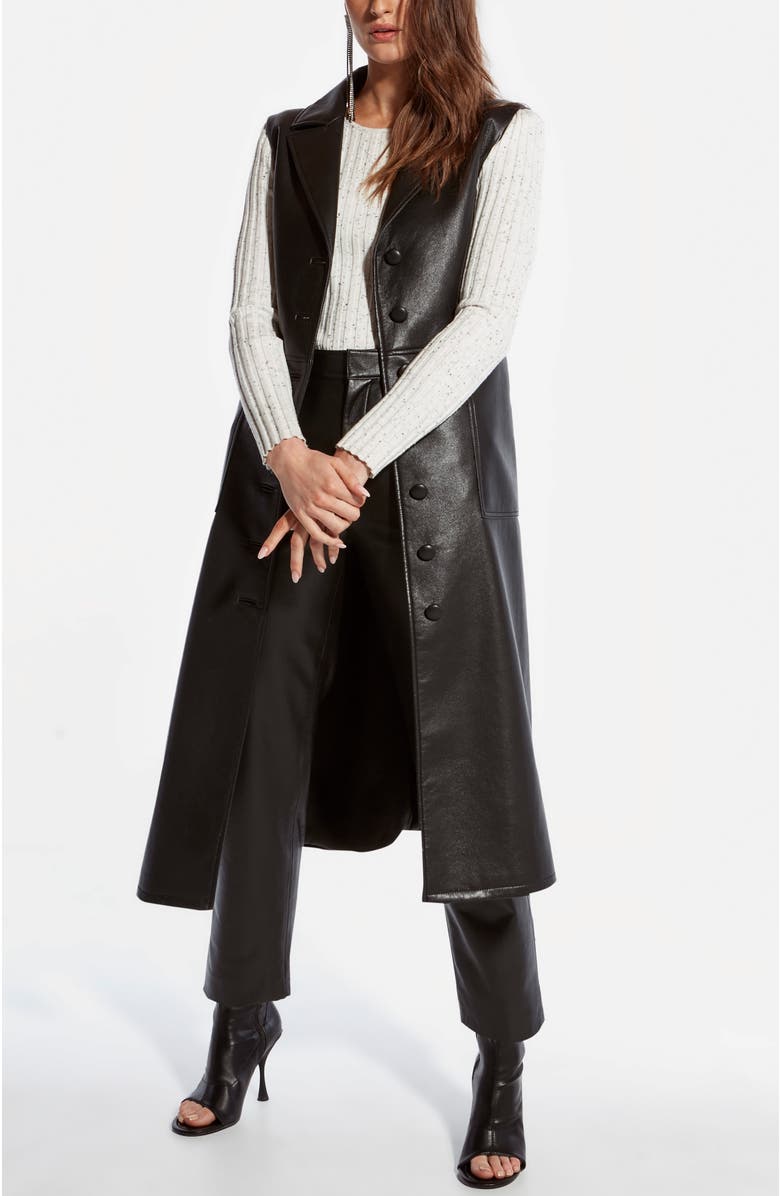 AS by DF Lola Recycled Leather Dress, Alternate, color, 