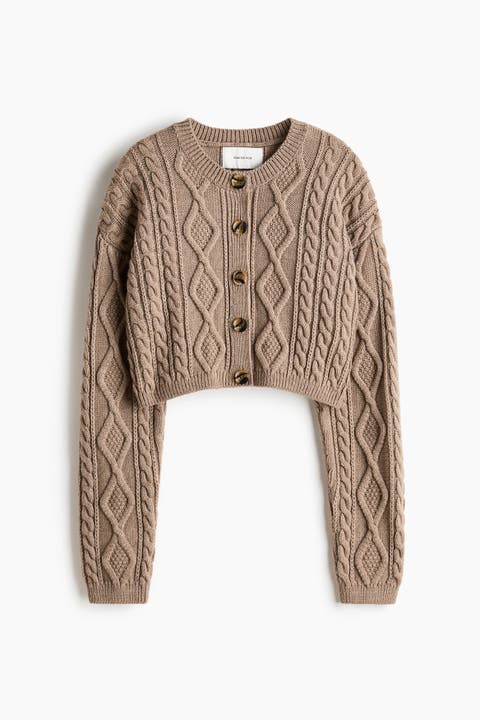 Cable-knit Cardigan