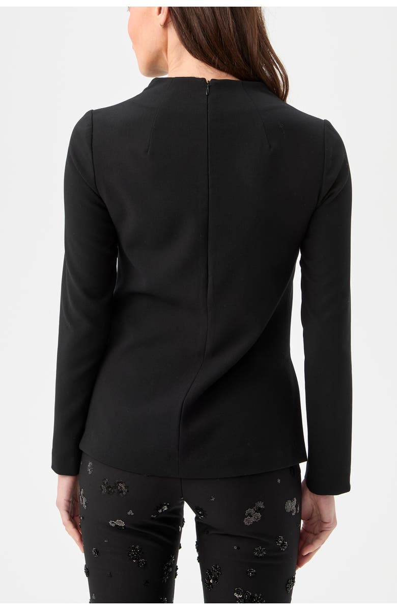 Trina Turk Baz High Neck Suiting Top, Alternate, color, Black