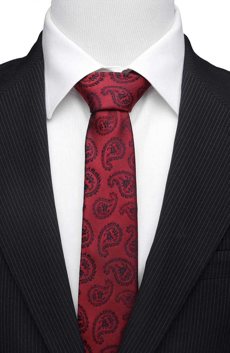 Cufflinks, Inc. Batman Paisley Silk Tie, Alternate, color, Red