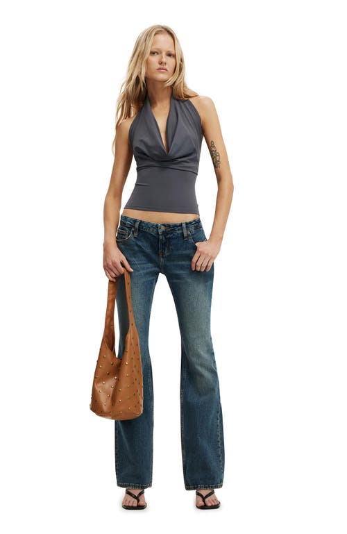 Cotton On Georgie Cowl Neck Halter In Gray