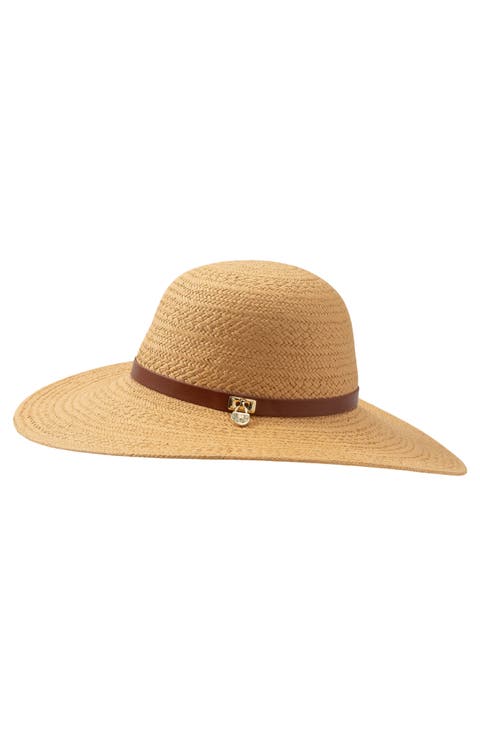 Straw Sunhat with Padlock Charm