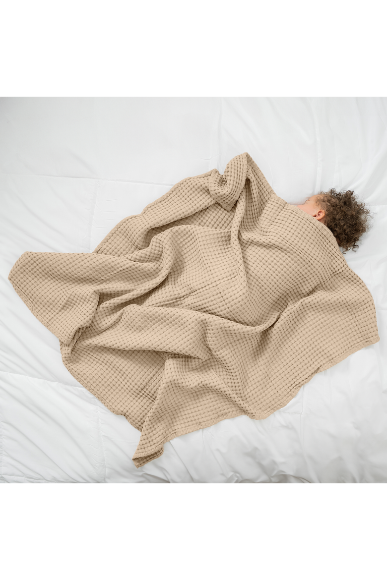 Baby Waffle Blankets, Alternate, color, Sand