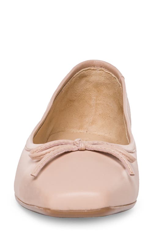 Bernardo Gwynn Leather Bow Ballerina Flats In Pink