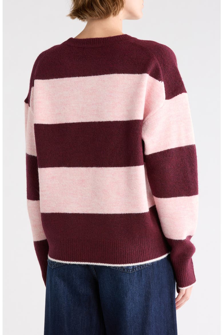 Crewneck Pullover Sweater, Alternate, color, FIG ROSE DUST HEATHER
