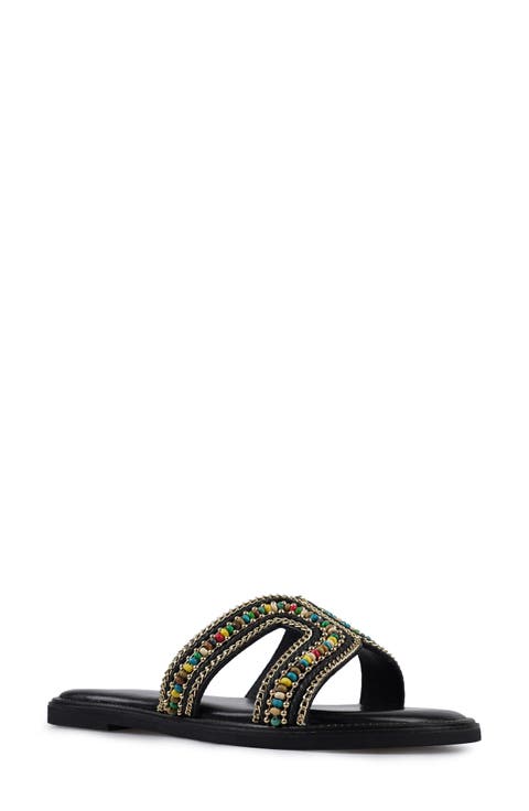 Badalona Beaded Slide Sandal (Women)