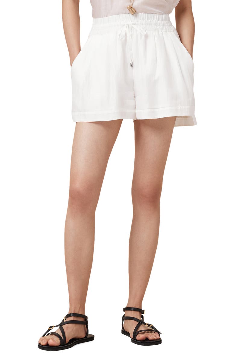 AllSaints Tysh Drawstring Shorts, Main, color, Snow White