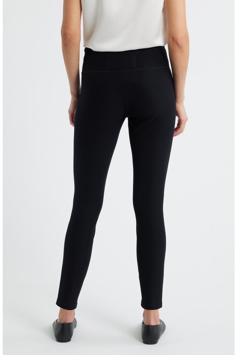 High Waist Winter Denim Leggings, Alternate, color, BLACK