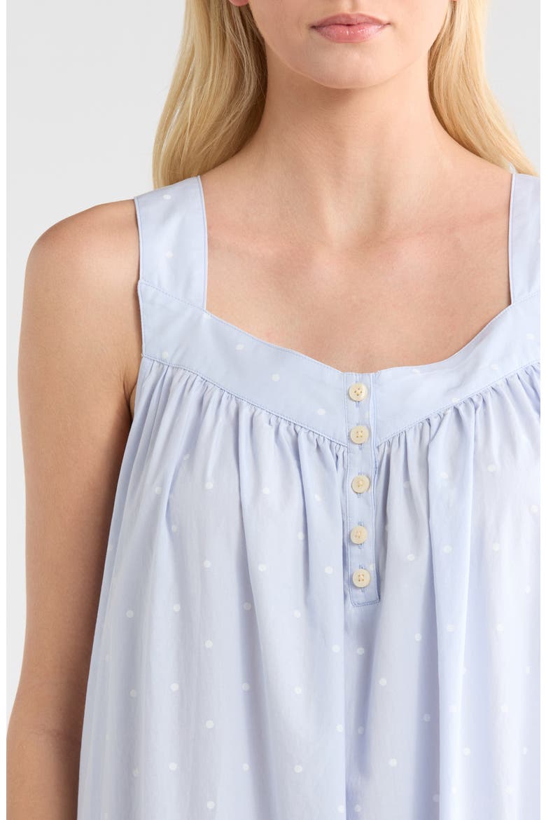 Cotton Shirting Nightgown, Alternate, color, BLUE- IVORY CLASSIC DOT
