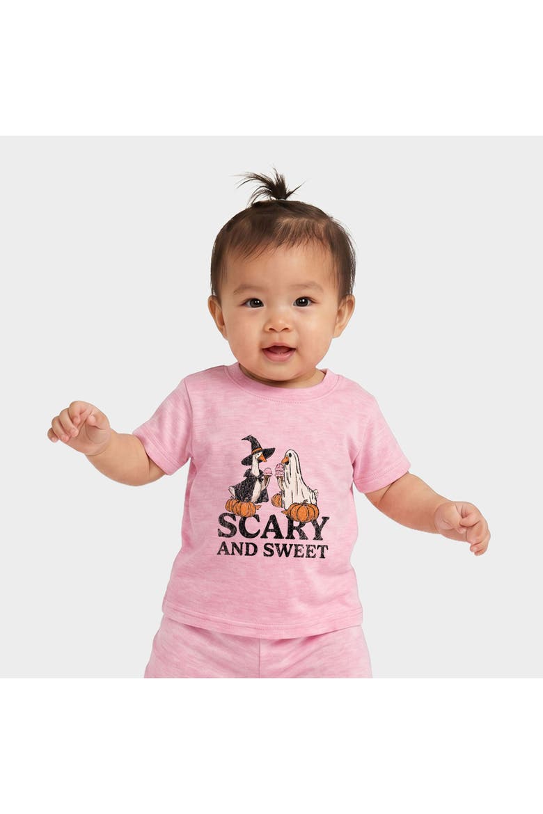Scary and Sweet Geese Infant Jogger Pant Crew Set, Alternate, color, Cotton Candy