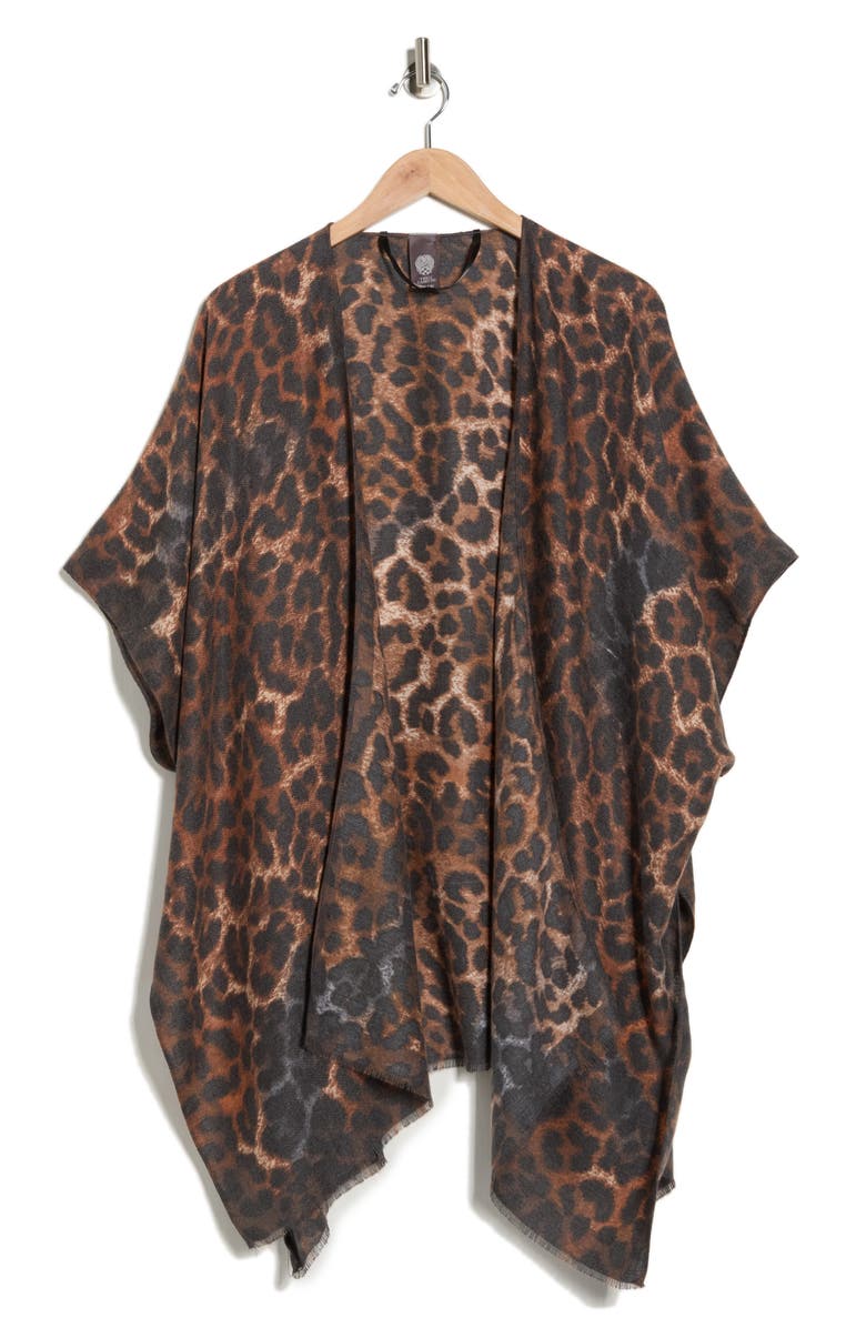 Vince Camuto Brushstroke Leopard Topper, Alternate, color, Brown