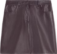 Weekend Max Mara Doncia Leather Miniskirt