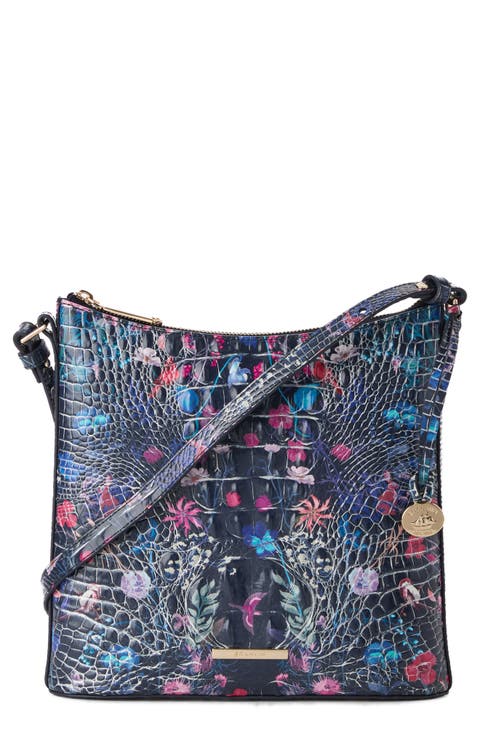 Katie Croc Embossed Leather Crossbody Bag