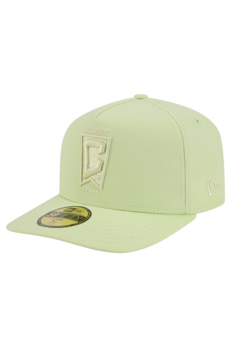 Men's New Era Green Columbus Crew Color Pack A-Frame 59FIFTY Fitted Hat, Alternate, color, Green