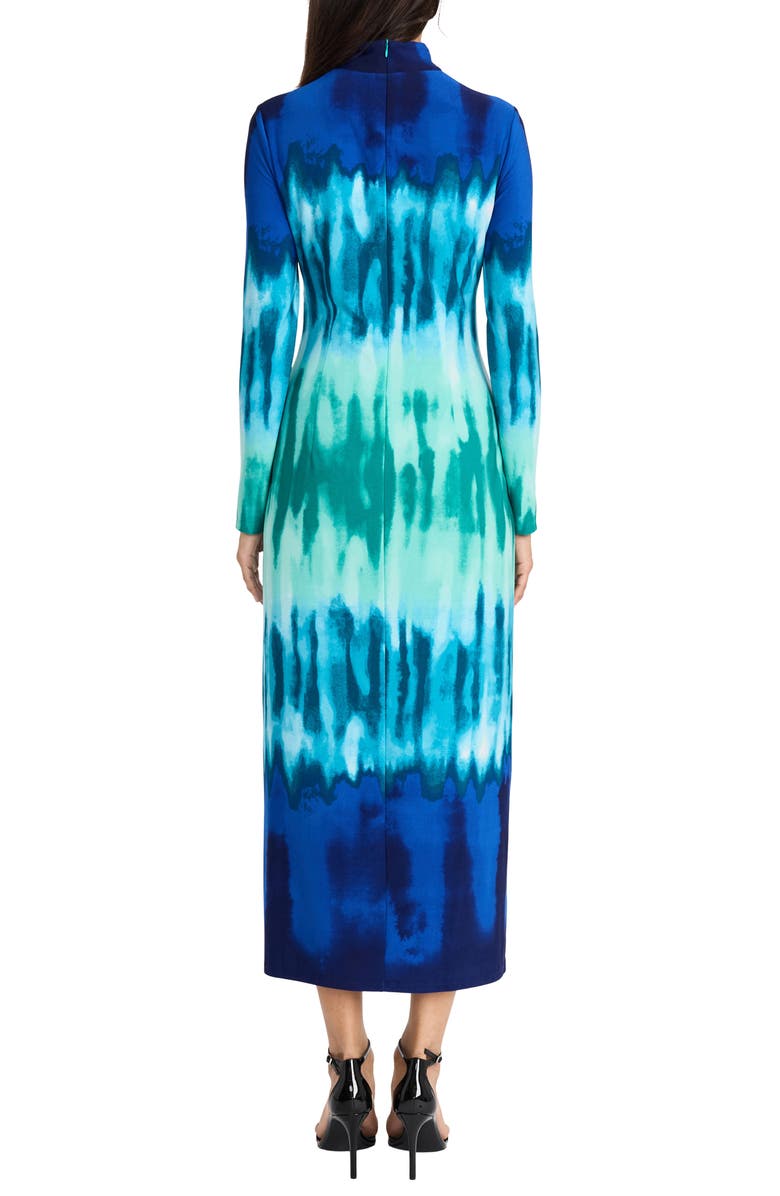 DONNA MORGAN FOR MAGGY Tie Dye Long Sleeve Column Maxi Dress, Alternate, color, 