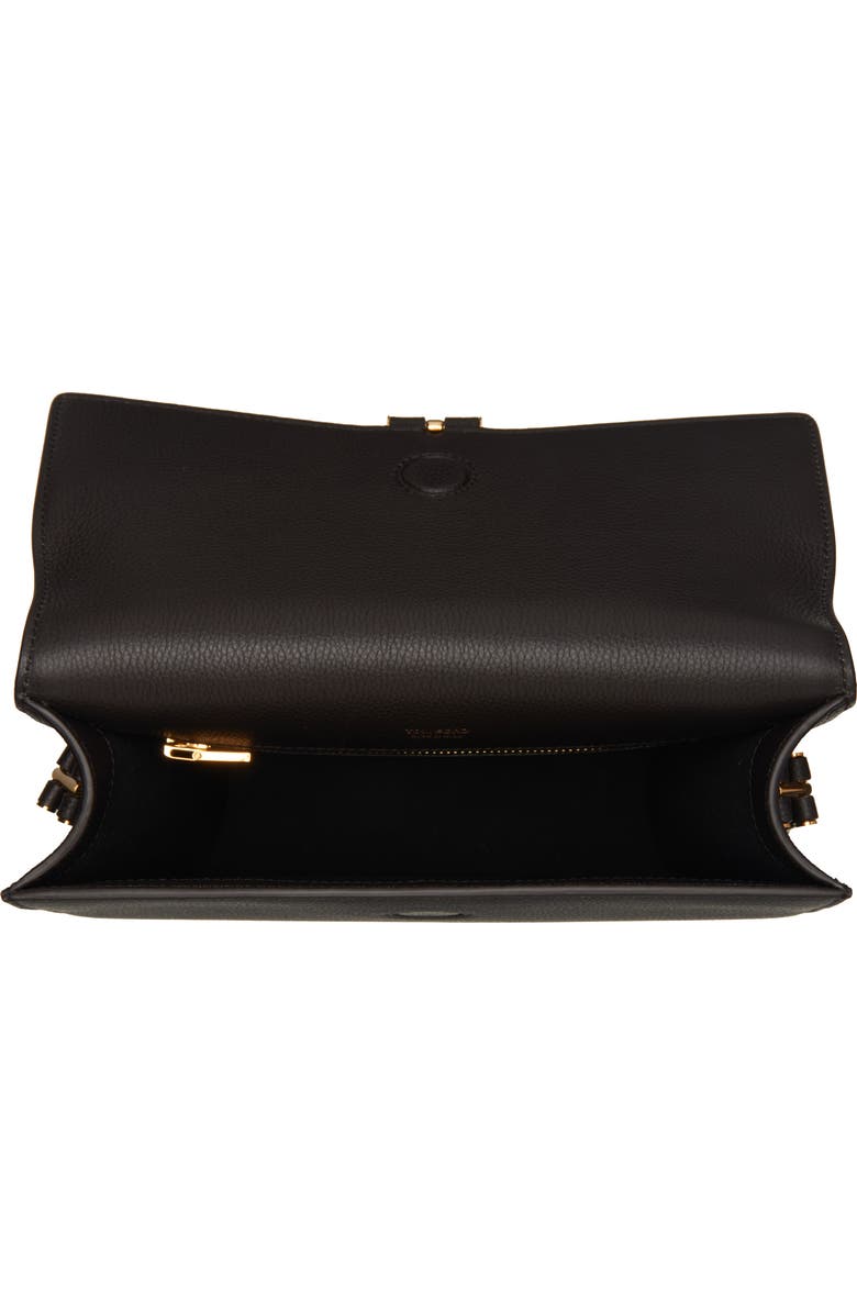TOM FORD Mini Tara Grained Leather Crossbody Bag, Alternate, color, Espresso