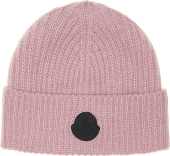 Moncler Logo Patch Wool & Mohair Blend Beanie | Nordstrom