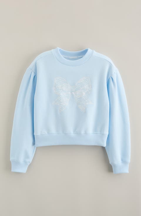 Kids' Pretty Lace Appliqué Sweatshirt (Big Kid)