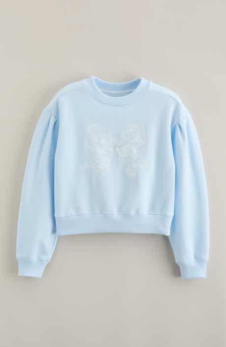 Kids' Pretty Lace Appliqué Sweatshirt