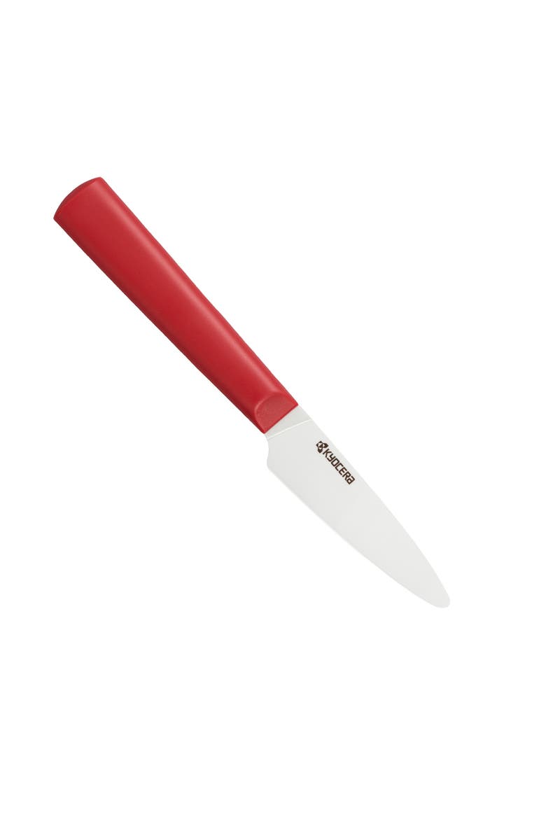 INNOVATIONwhite® 3-Inch Ceramic Paring Knife, White Blade, Main, color, Red