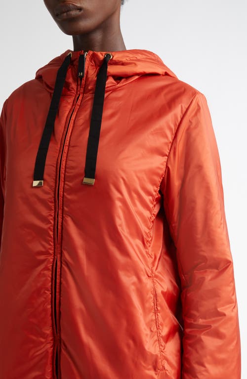 Max Mara Greenh Insulated Hooded Jacket In Orange
