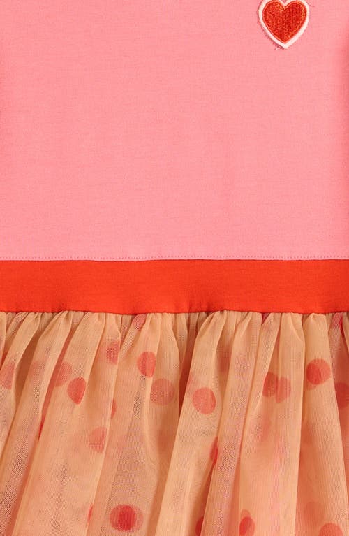 Mini Rodini Kids' Polka Dot Tulle Party Dress In Pink