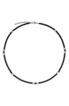 EYE CANDY LOS ANGELES Men's Silas Agate Beaded Necklace