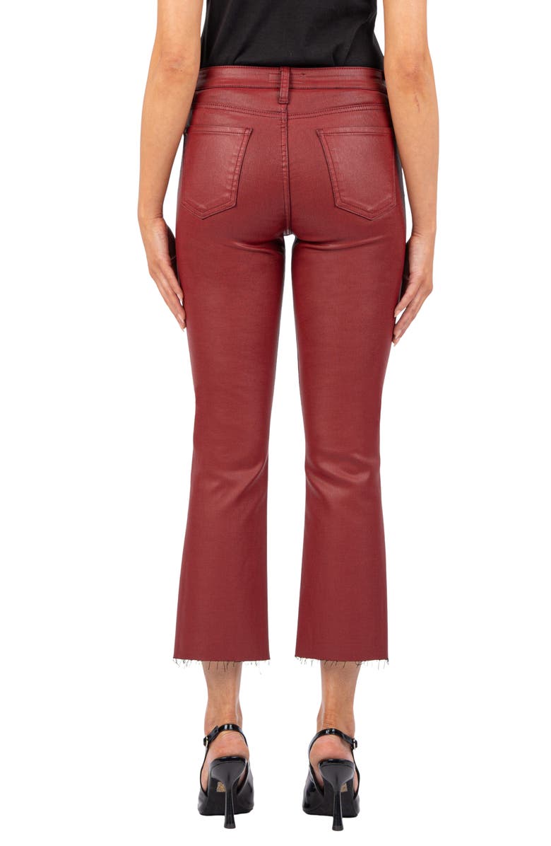 KUT from the Kloth Kelsey Crop Kick Flare Jeans, Alternate, color, Red
