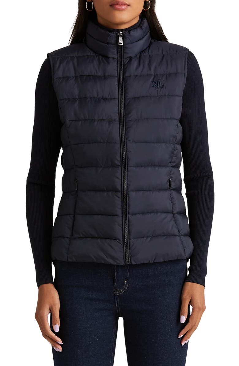 Lauren Ralph Lauren Packable Quilted Puffer Vest, Main, color,