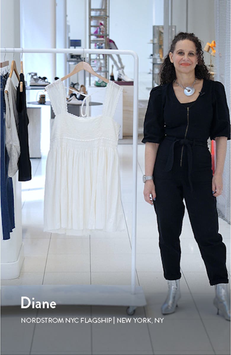 Heartland Embroidered Bodice Cotton Minidress, sales video thumbnail