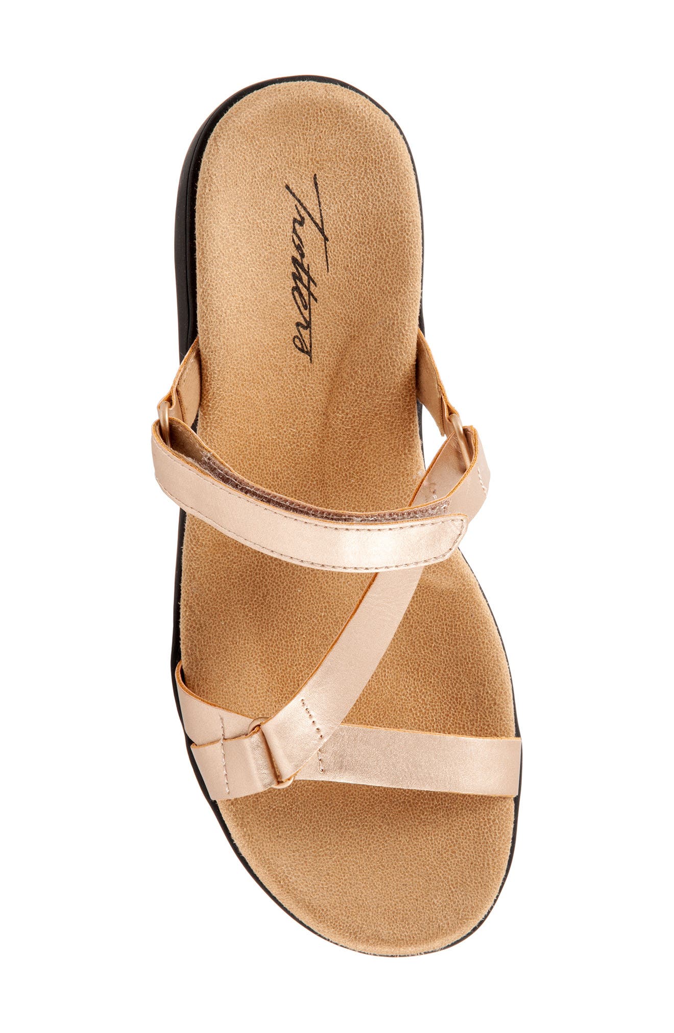 Trotters Raja Slide Sandal, Alternate, color, Champaign Metallic