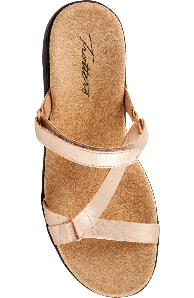 Trotters Raja Slide Sandal, Alternate, color, Champaign Metallic