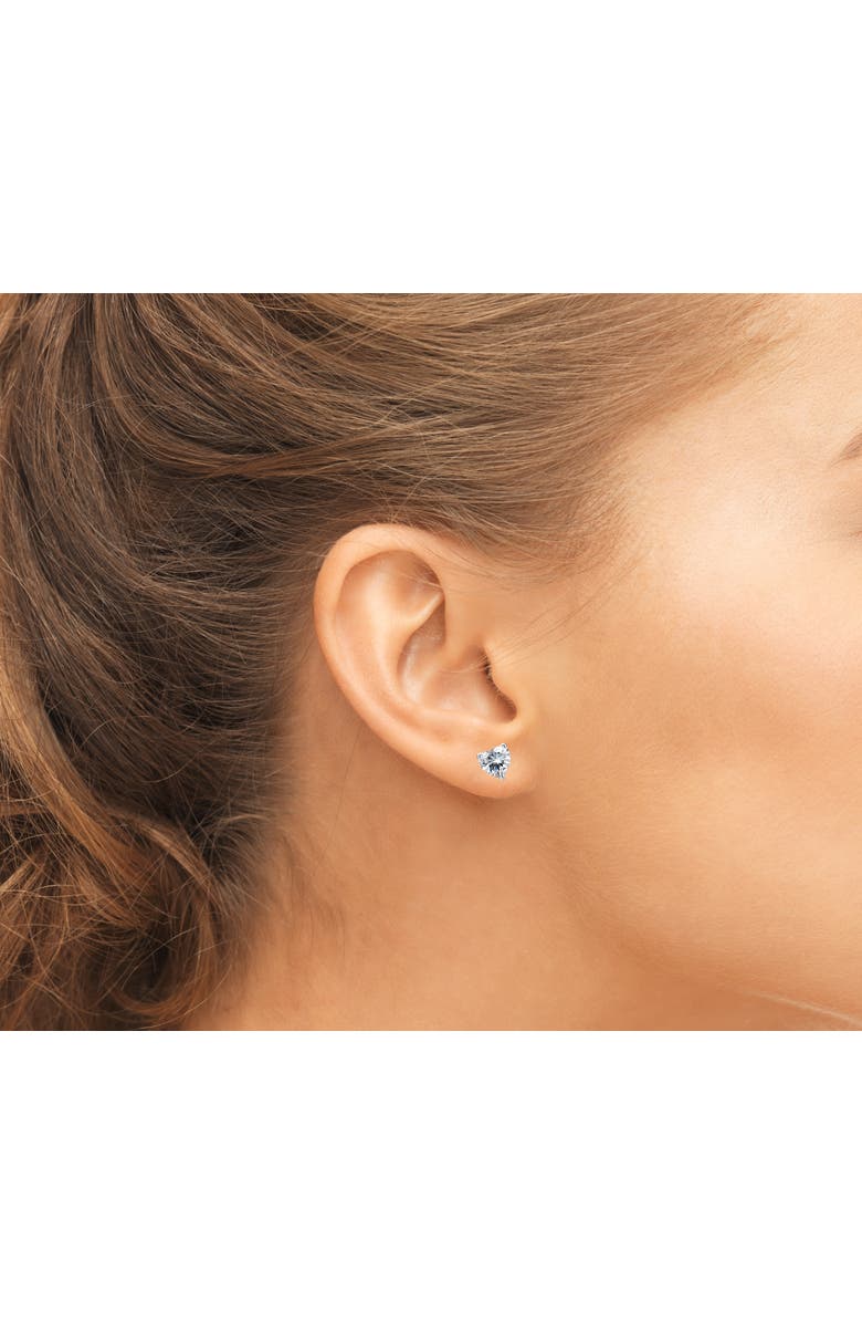 Donatello Gian Sterling Silver Moissanite Heart Studs, Alternate, color, Silver