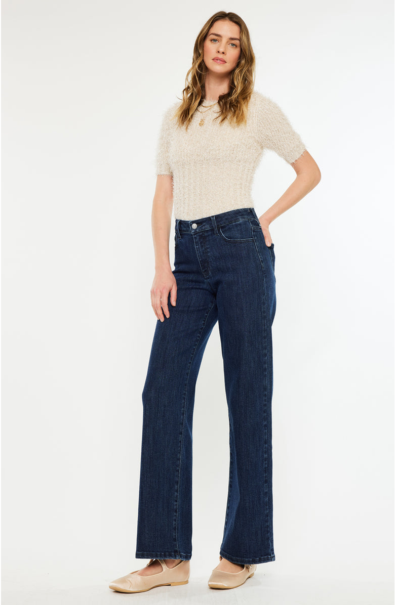 KanCan Norie High Rise Wide Leg Jeans, Alternate, color, Dark Wash