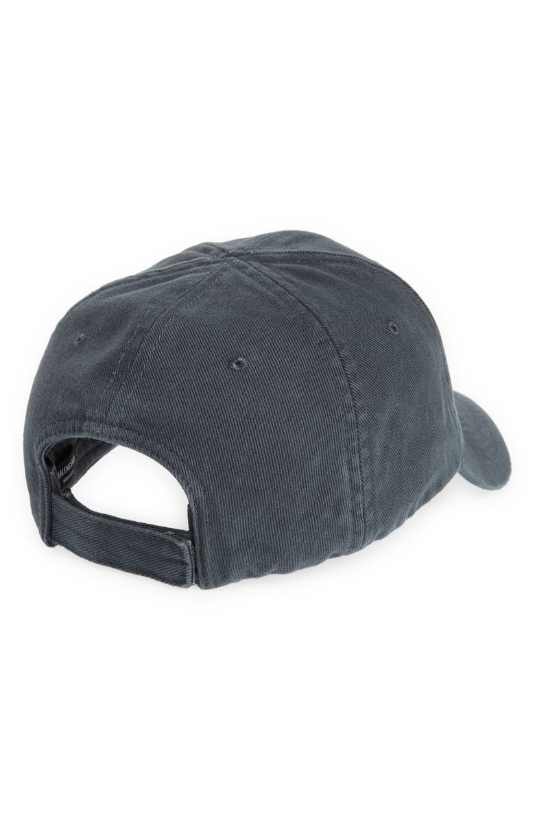 Balenciaga Embroidered Logo Organic Cotton Baseball Cap, Alternate, color,