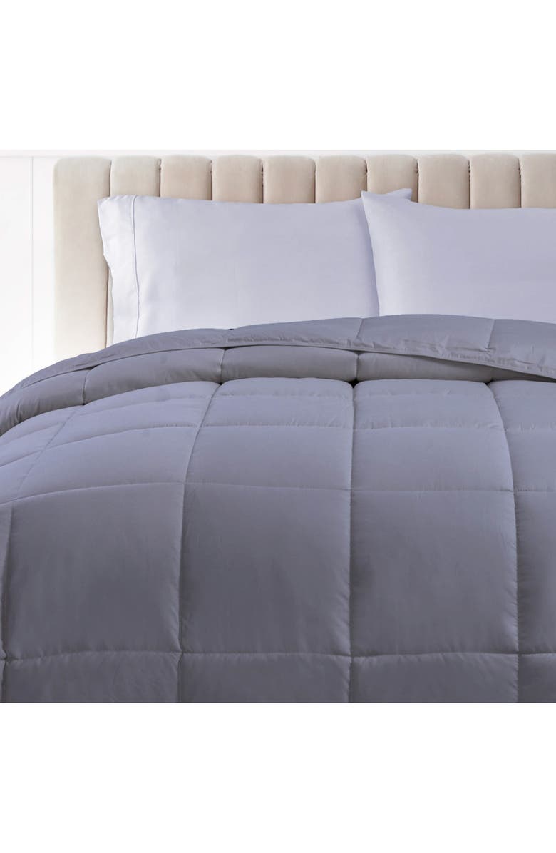 Superior Classic All-Season Reversible Down Alternative Comforter, Alternate, color, Silver