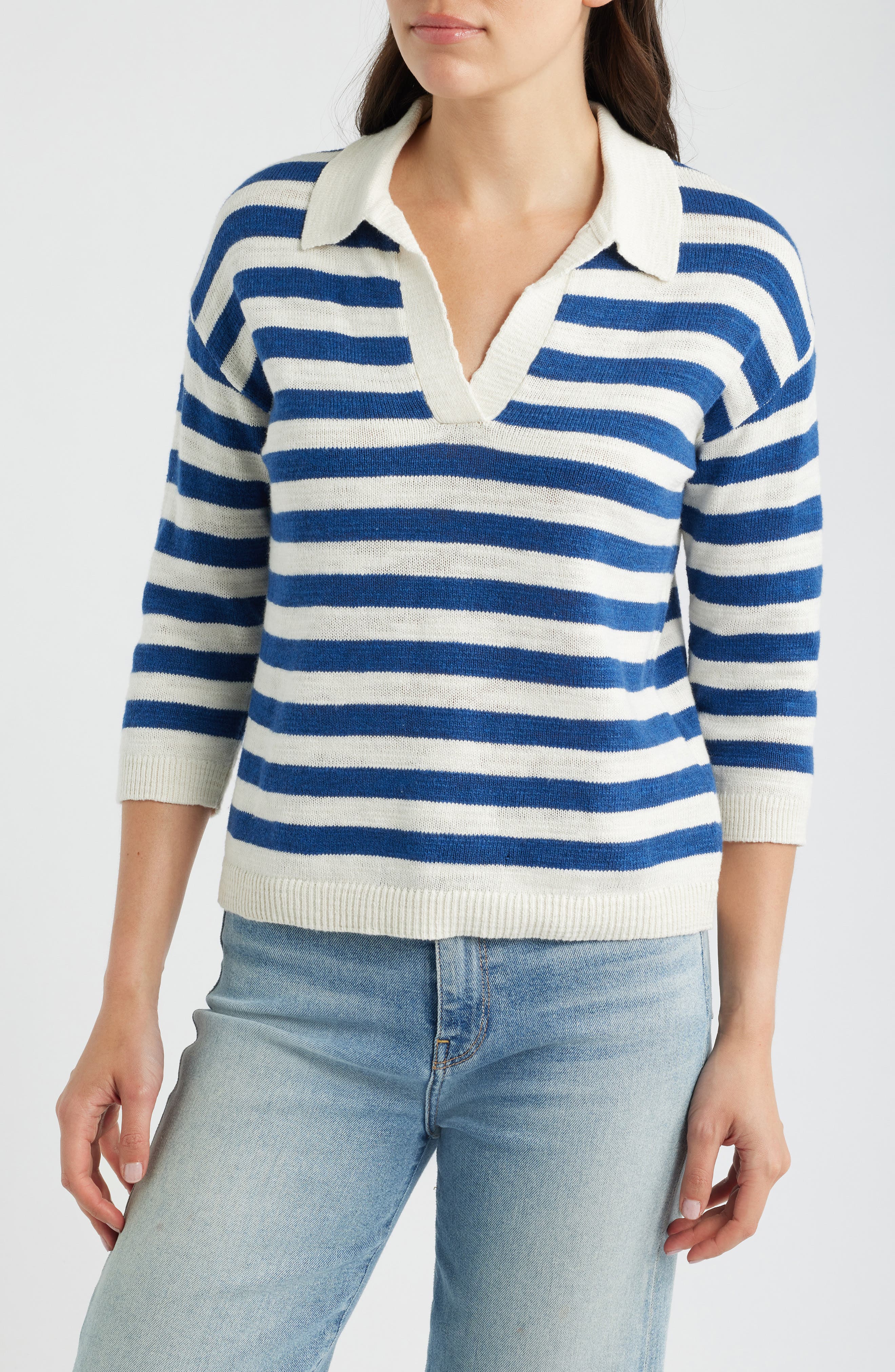 selected KNIT CORNISH DARK VOYAGE CHALK