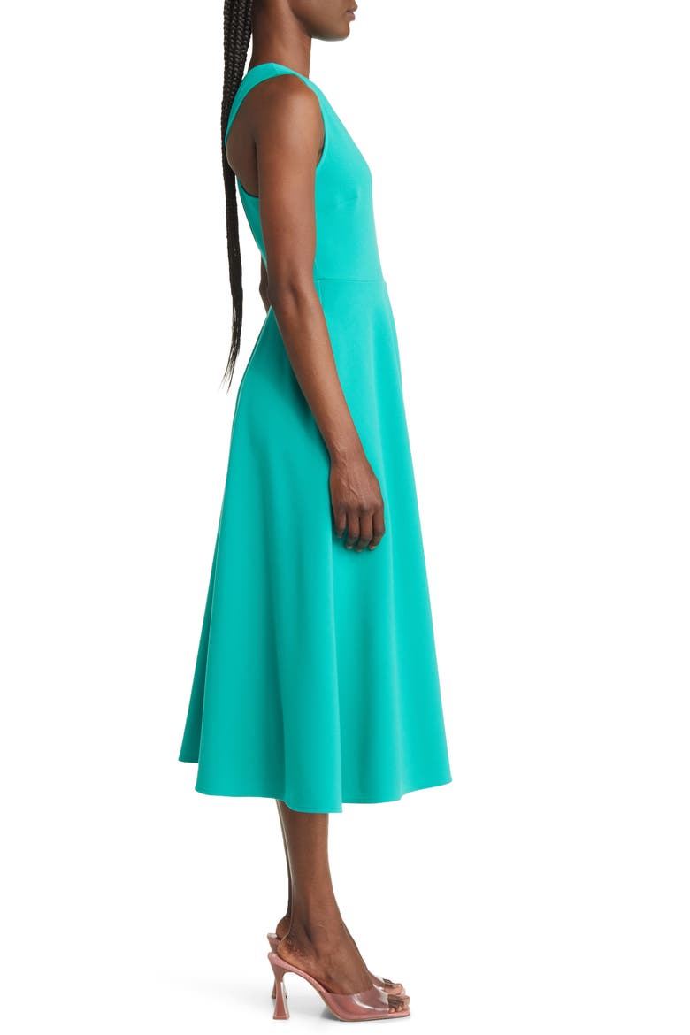 Cross Back Cutout Dress, Alternate, color, GREEN ENAMEL