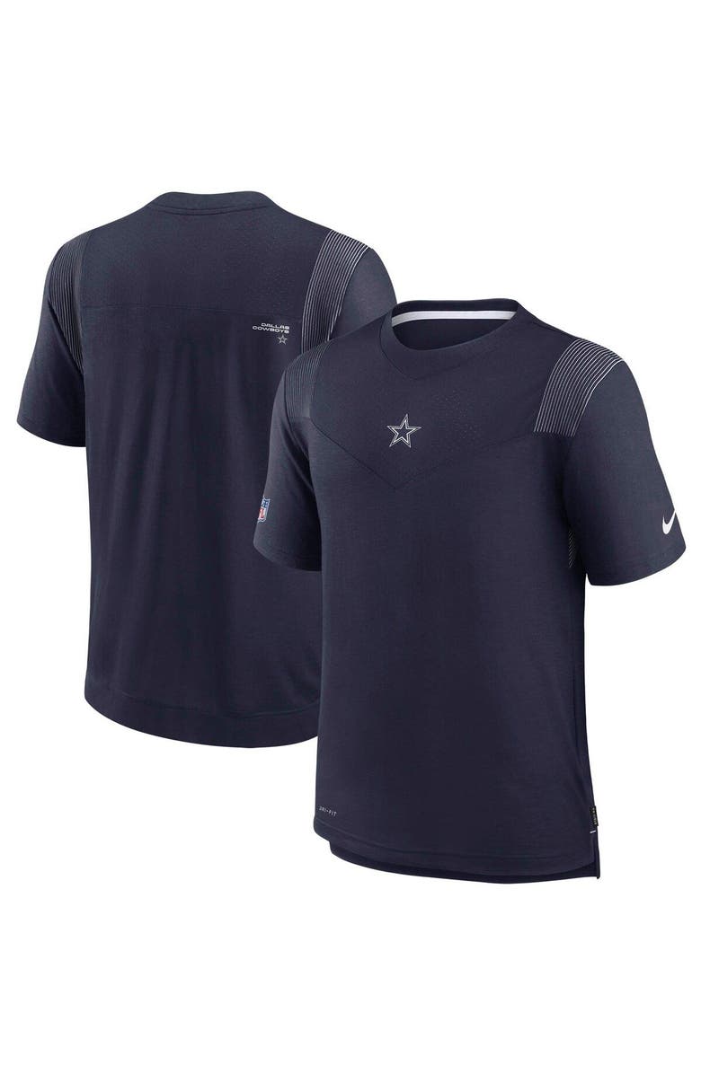 Nike Men's Nike Navy Dallas Cowboys Sideline Player UV Performance T-Shirt, Main, color, Navy