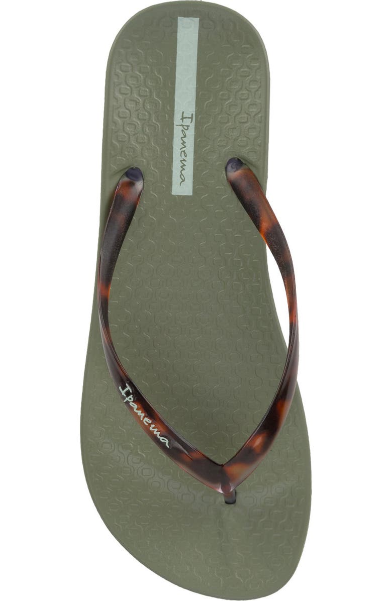 Ipanema Ana Flip Flop, Alternate, color, Green/ Clear