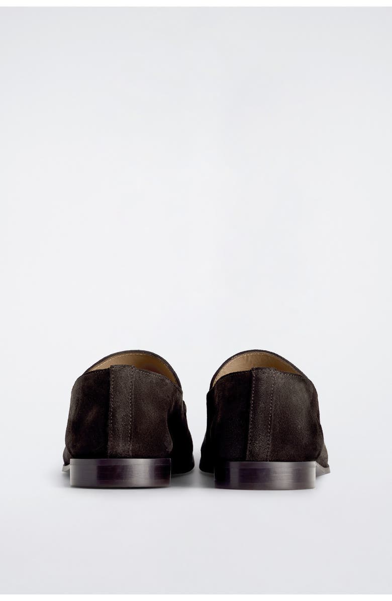 COS Split Suede Loafers, Alternate, color, Brown