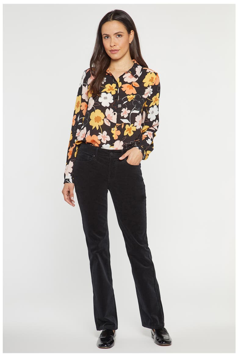 Marilyn Corduroy Straight Leg Pants, Alternate, color, BLACK