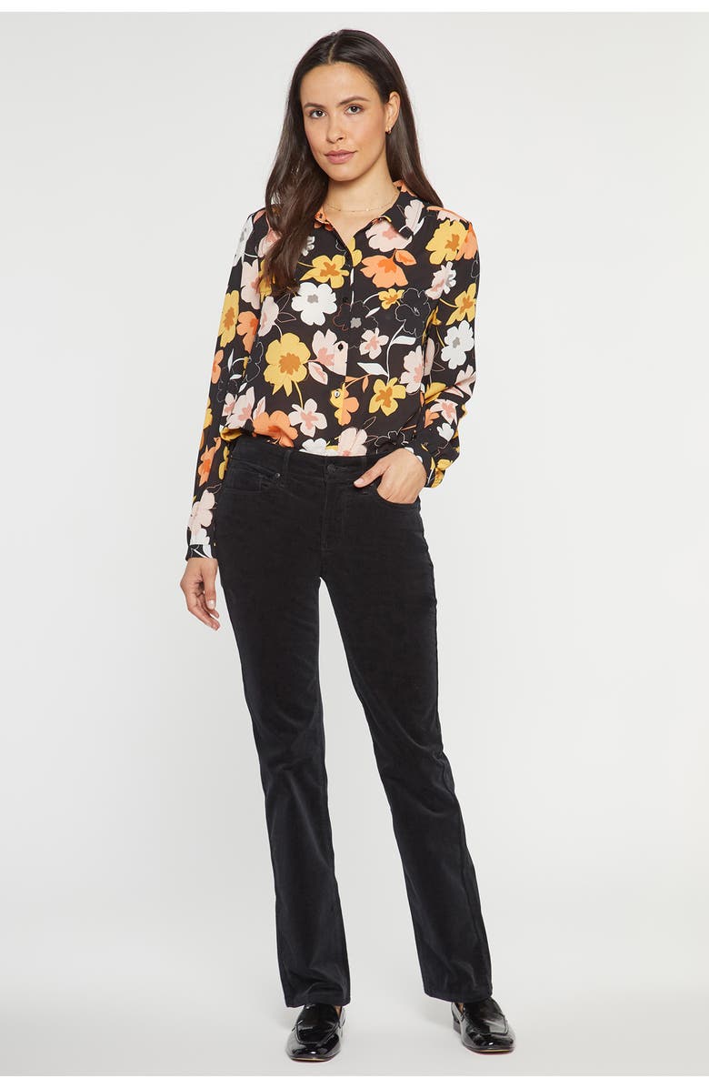 NYDJ Marilyn Corduroy Straight Leg Pants, Alternate, color, Black