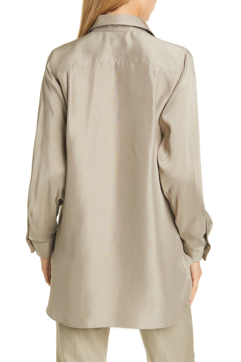Tefrite Silk Tunic Shirt, Alternate, color, STONE