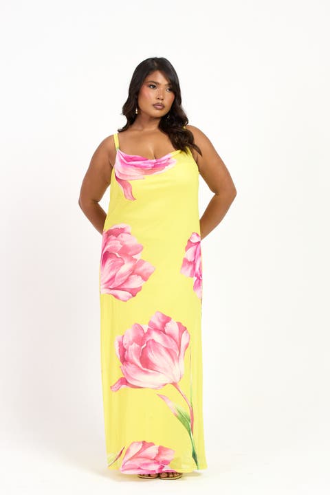 Statement Floral Strappy Maxi Dress