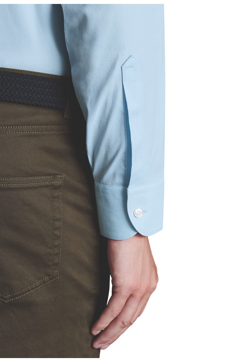 Charles Tyrwhitt Non-Iron Stretch Twill Slim Fit Shirt Single Cuff, Alternate, color, Sky Blue