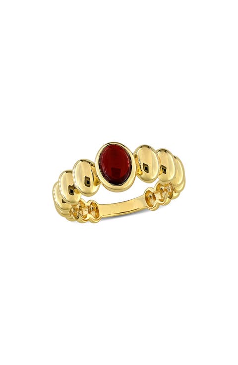 Garnet Bubble Ring